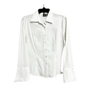 button up shirt / French cuffs / white